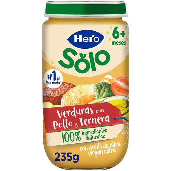 Babyfertiggericht Gemüse mit Hühnchen und Rind glutenfrei ab 6 Monaten Behälter 235 g