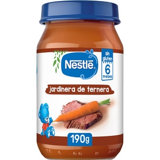 tarrito de jardinera de ternera sin gluten desde 6 meses envase 190 g - Nestle