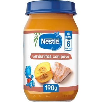 tarrito de verduritas con pavo sin gluten desde 6 meses envase 190 g - Nestle