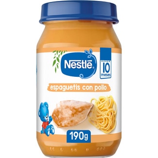 tarrito de espaguetis con pollo desde 10 meses envase 190 g - Nestle