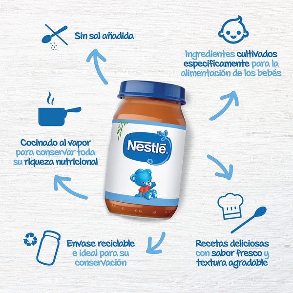 jar of organic vegetables with fish gluten-free 8+ months container 190 g