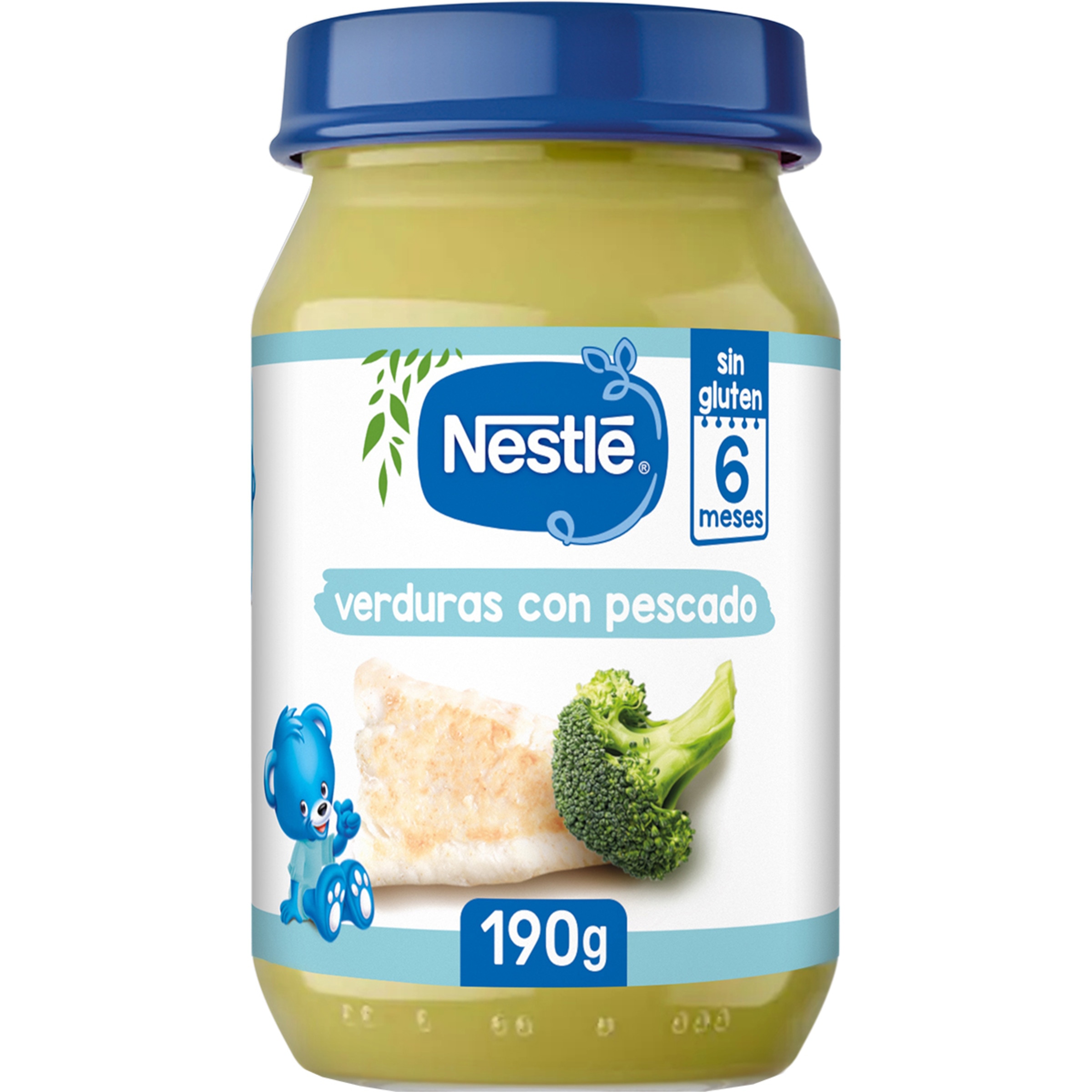 tarrito de verduras con pescado sin gluten desde 8 meses envase 190 g