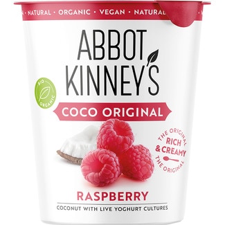 base de coco original sabor frambuesa ecológico y sin lactosa envase 350 g - Abbot Kinney's