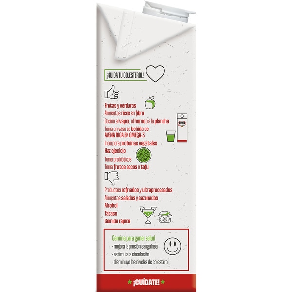 organic oat drink rich in omega 3 with no added sugar carton 1 l it is healthy to control cholesterol