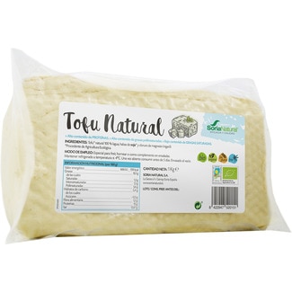 tofu natural ecológico, sin gluten y vegano envase 1 kg - Soria Natural