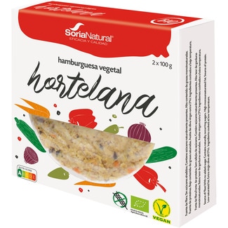 hamburguesa hortelana ecológica, vegana y sin gluten pack 2 unidades 100 g - Soria Natural