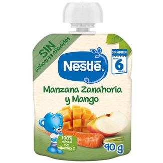 manzana, zanahoria y mango desde 6 meses bolsita 90 g - Nestle