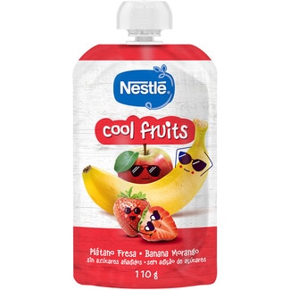 Cool Fruits postre de plátano y fresa desde 6 meses bolsita 110 g - Nestle