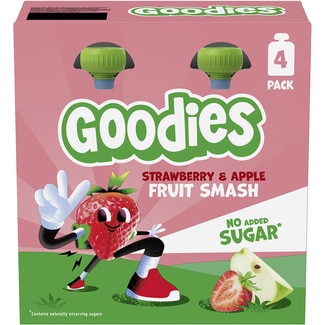 Fruit Smash Strawberry & Apple 4 bolsitas 100 g - Goodies