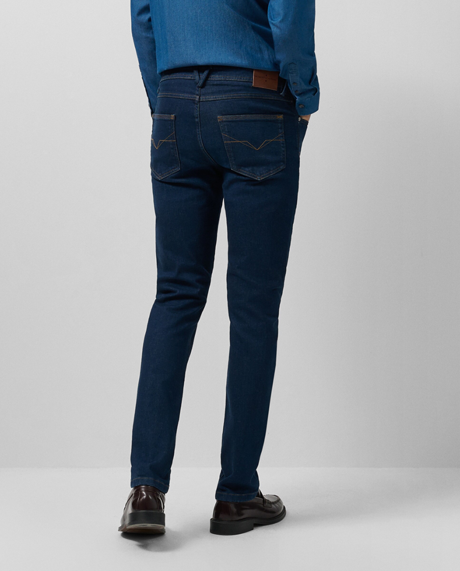 Jeans Regular Fit com Cinco Bolsos Azul-marinho-3