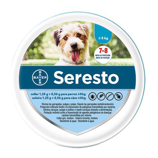 Imagen 0 de Collar antiparásito Bayer Seresto para perros de hasta 8 Kg 38 cm