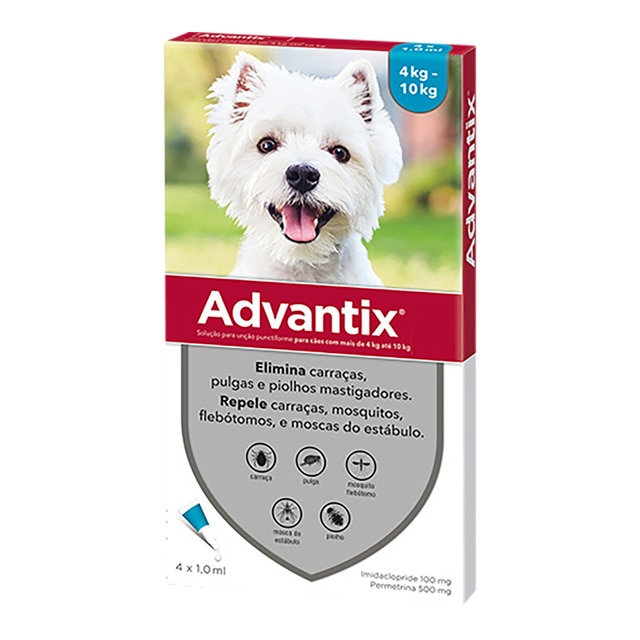 Imagen 0 de Pipetas desparasitantes Bayer Advantix para perros de 4 a 10 Kg