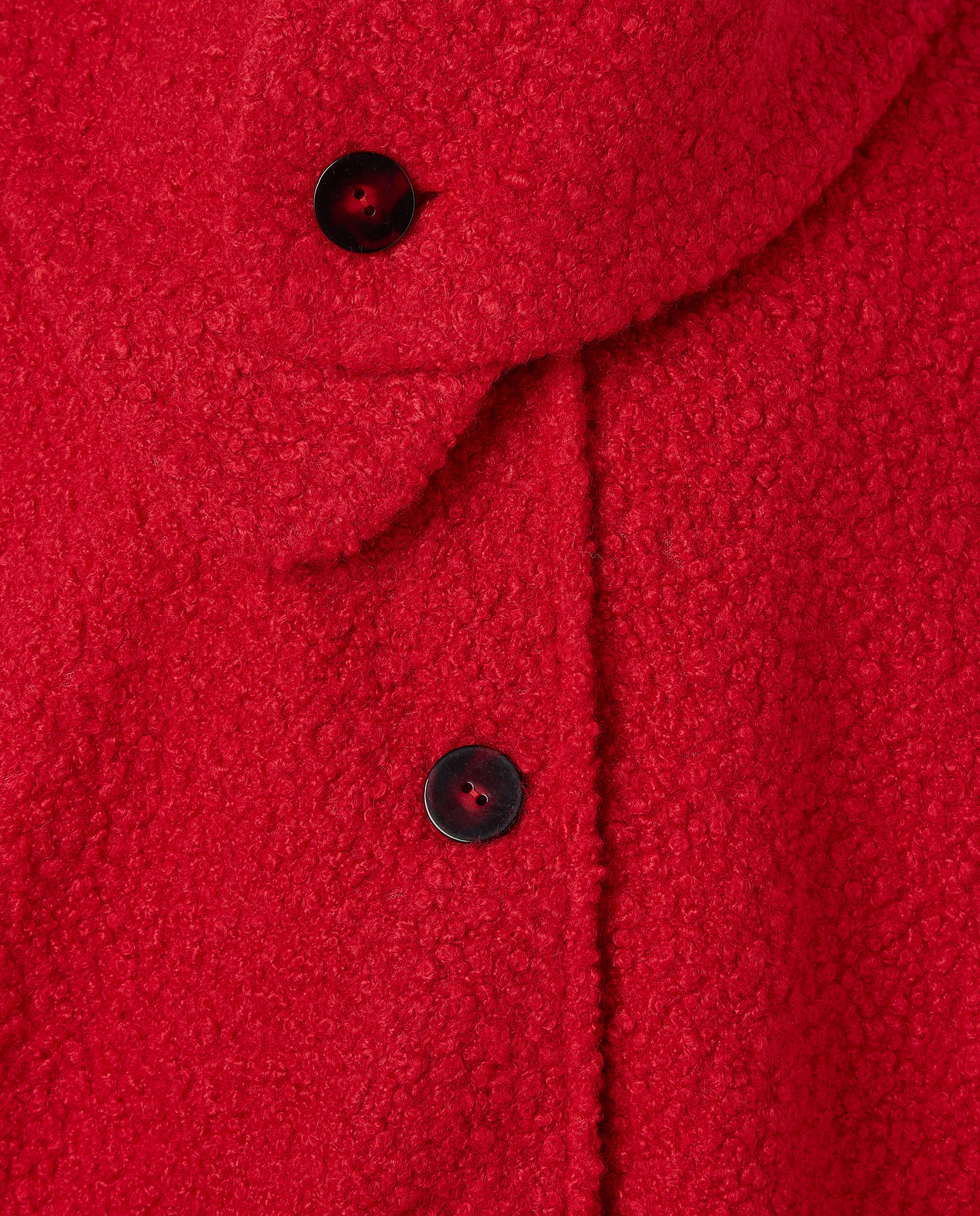 Capa Bucle de Tecido Turco com Gola Maxi Vermelho-5