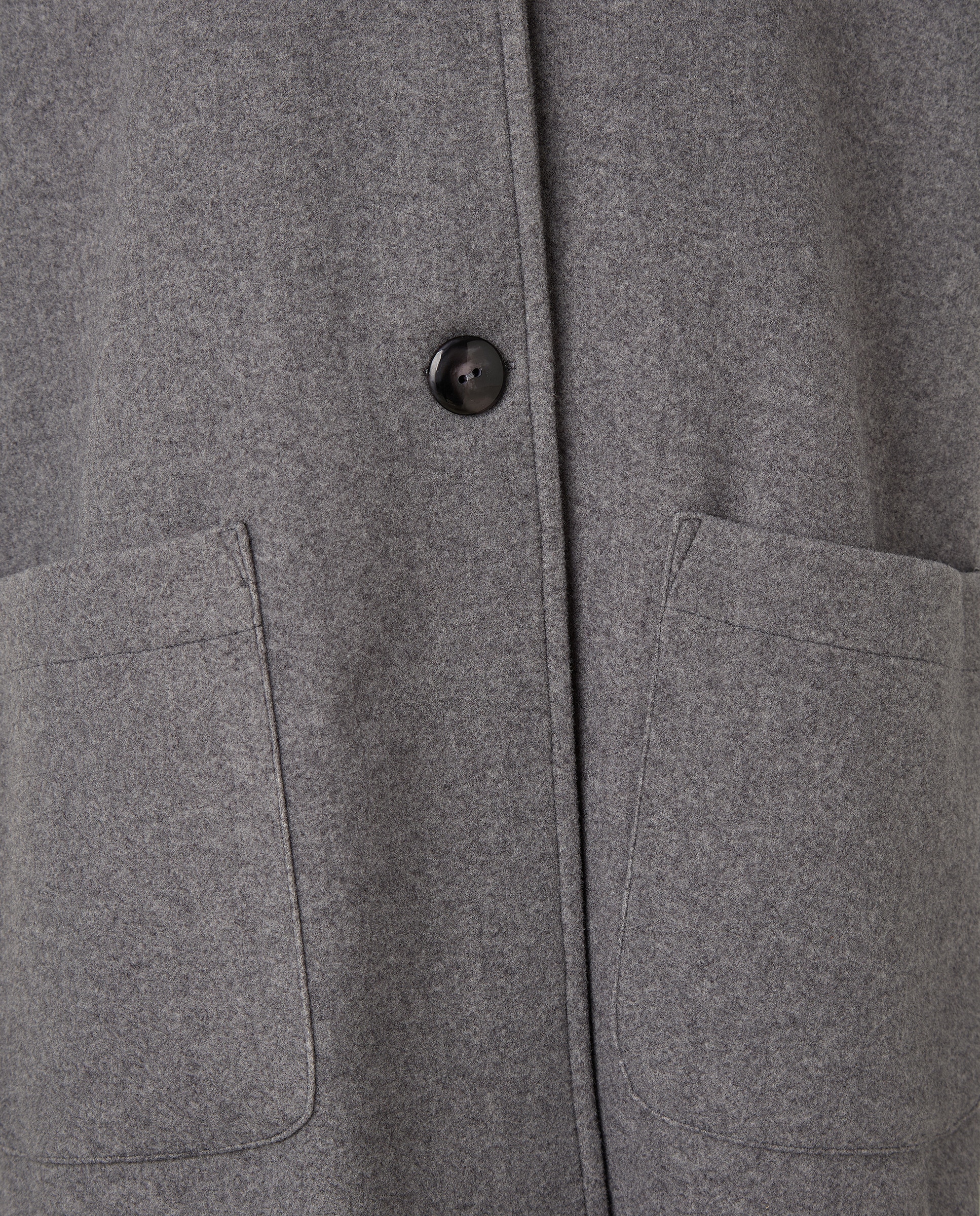 Capa Mesclada com Bolsos Cinzento-5