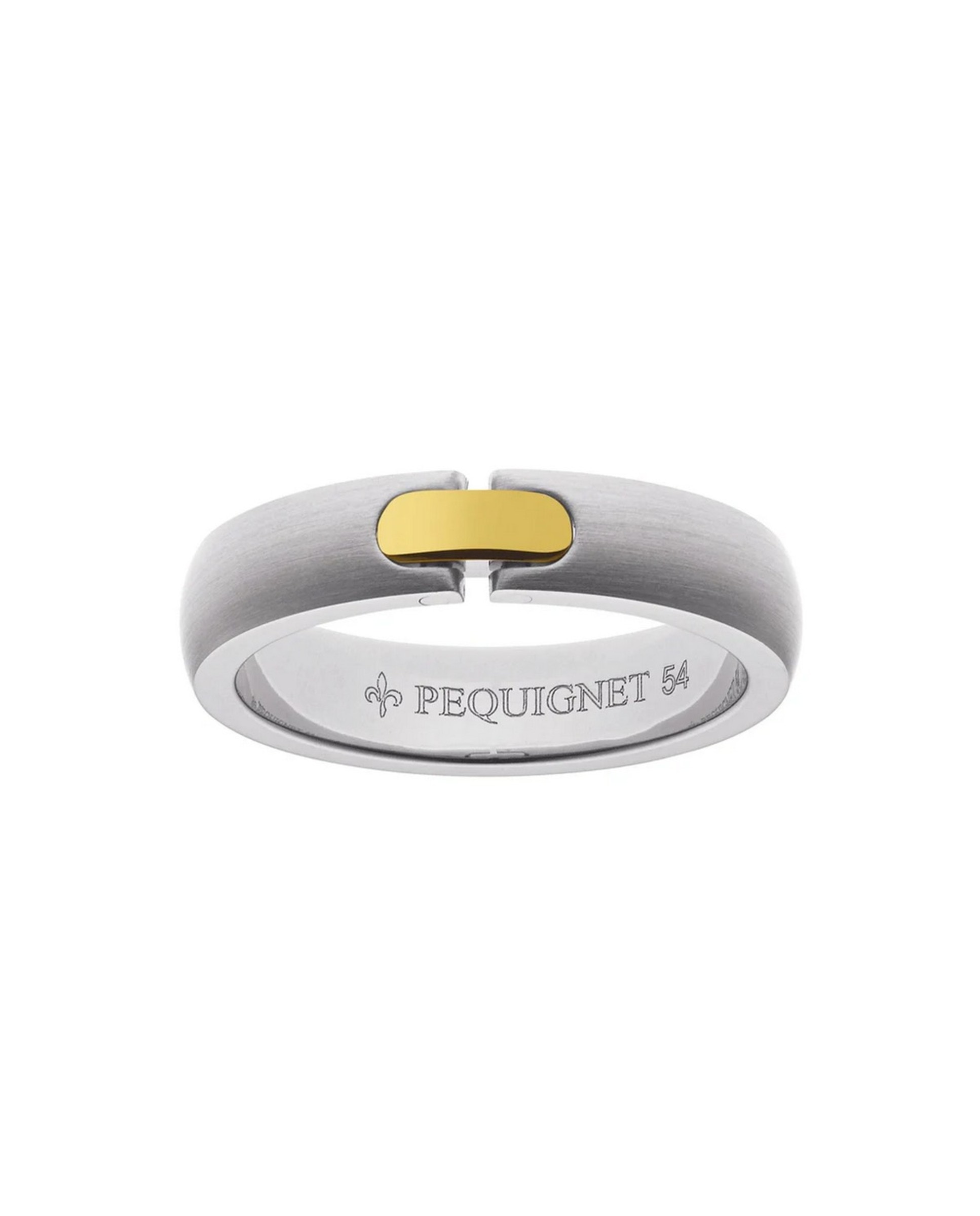 Imagem 0 de Aliança de aço e ouro 4,5 mm