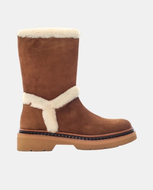 Imagem 0 de Botas Yanny em Pele - Toffee