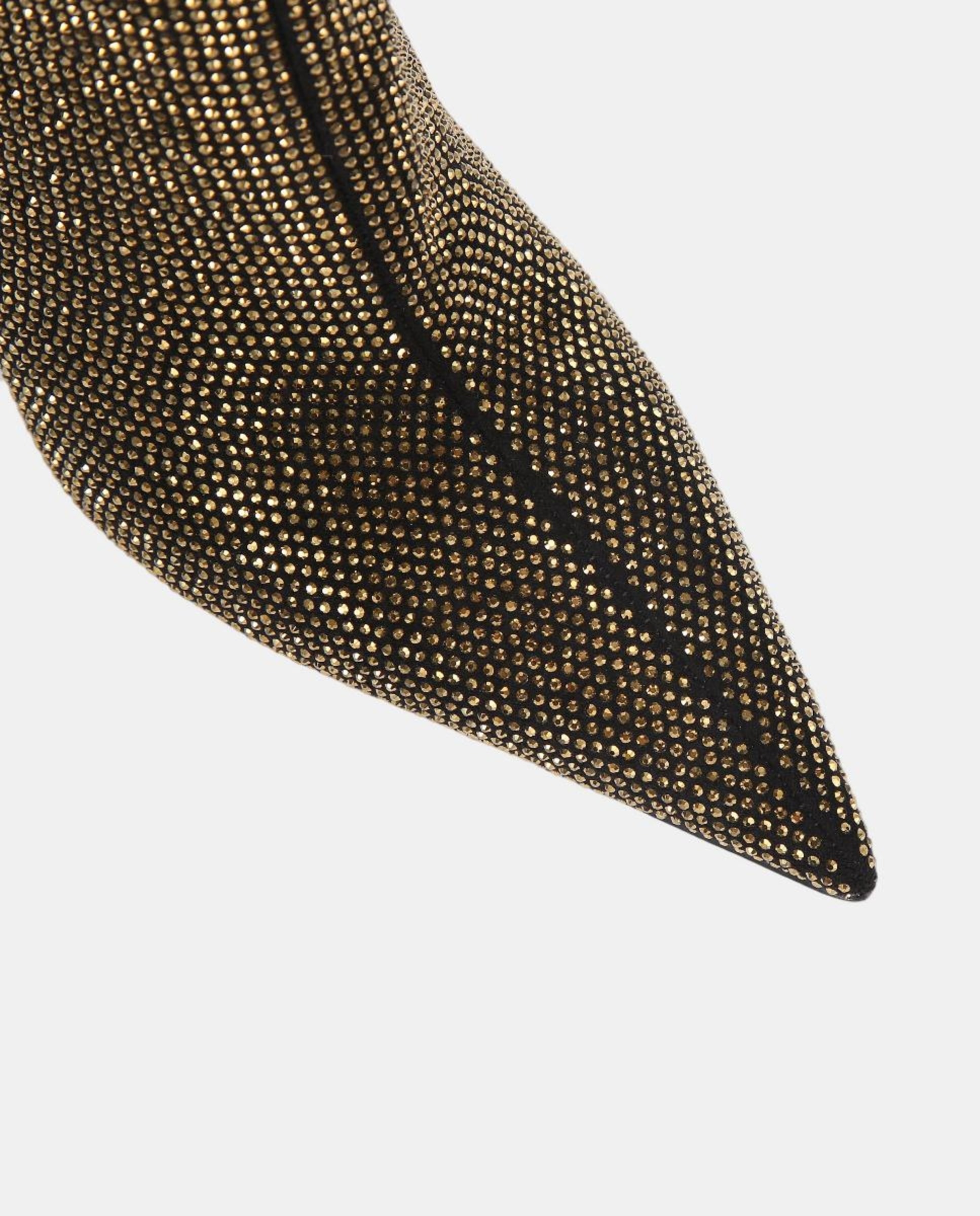 Botas de Cano Baixo com Salto Fino e Brilhos Cinzento-5