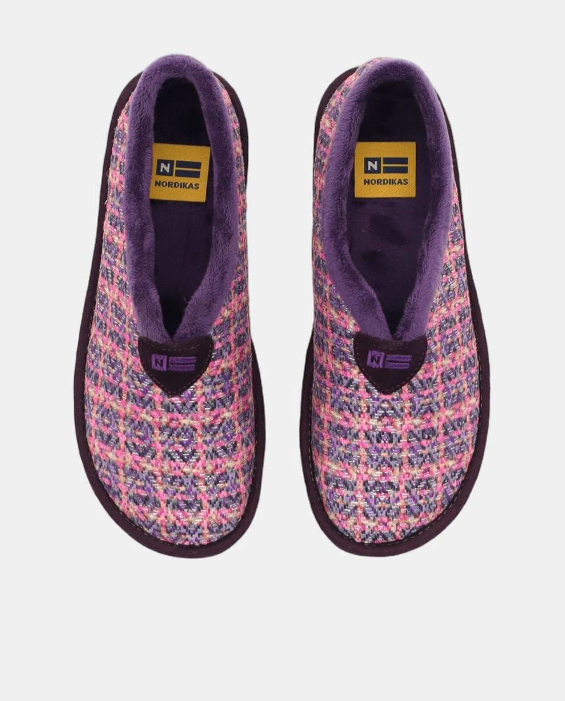 Pantufas em Tecido com Brilho - Púrpura Roxo-4