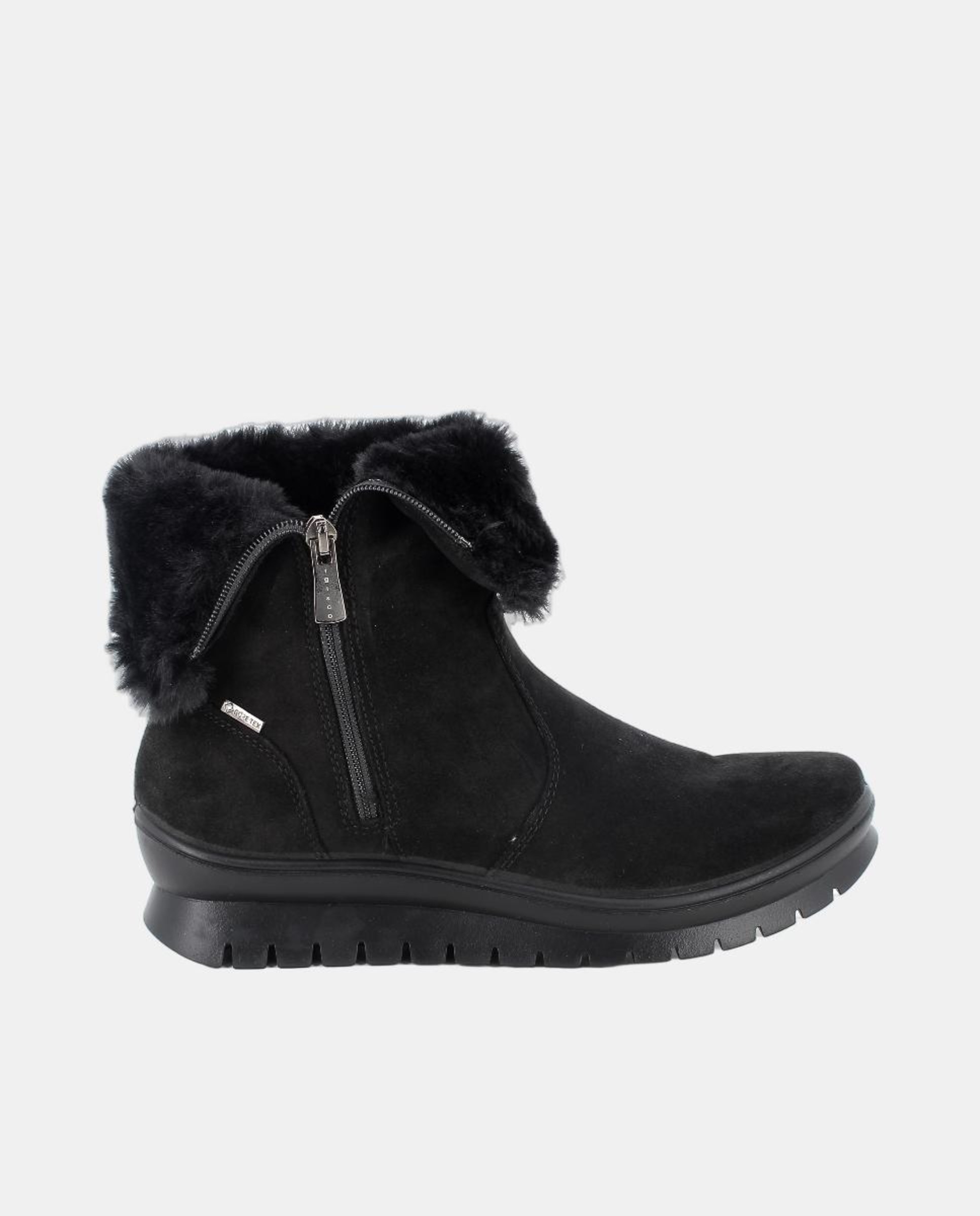 Botins em Camurça e Pelo com Forro Goretex e Fecho de Correr Preto-1