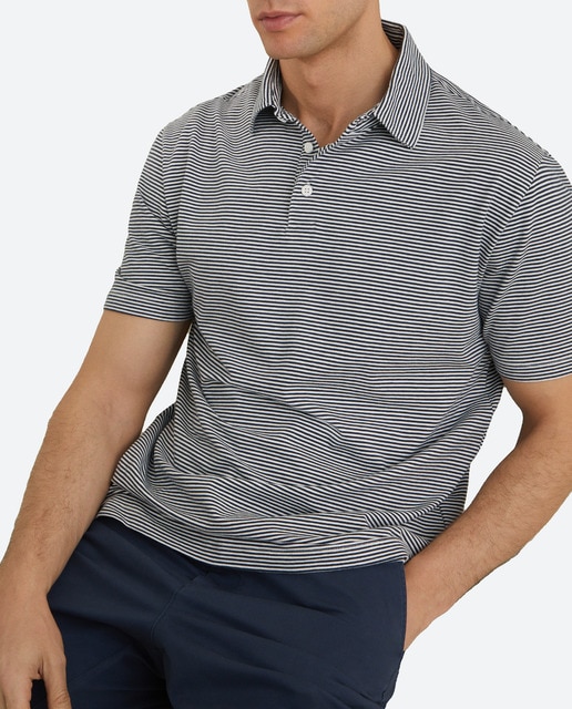 Imagen 0 de Polo de hombre manga corta jersey fantasía rayas supima elastán