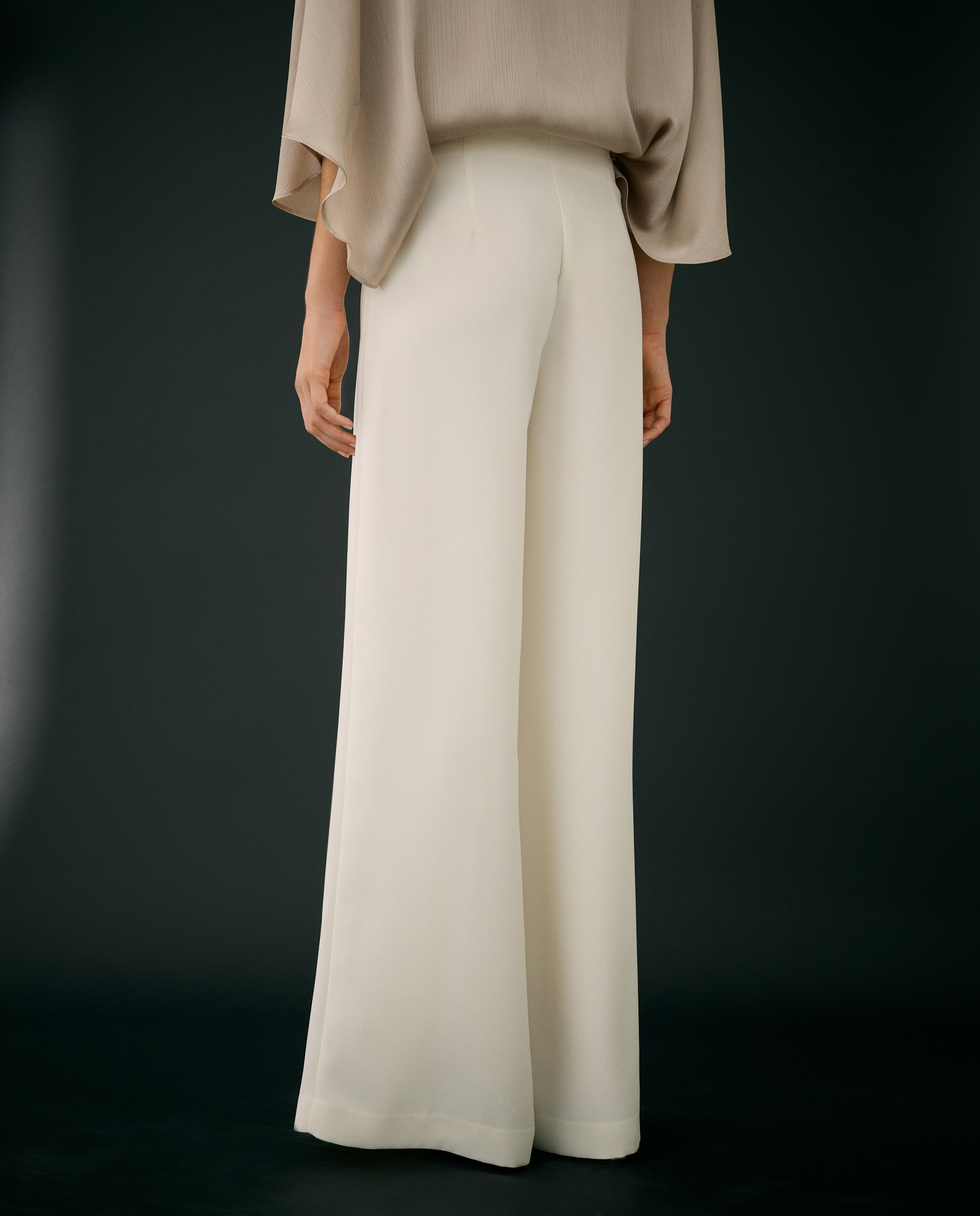 Calças formais largas 120 Cru-3