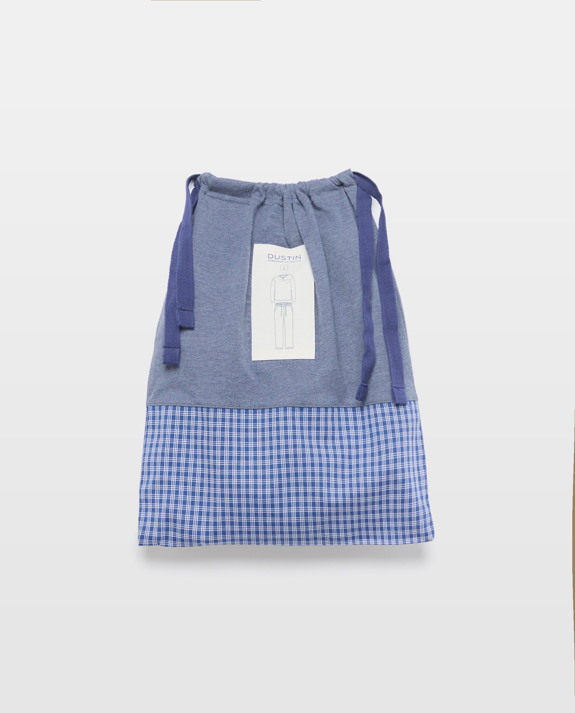 Pijama Misto Comprido Azul-marinho-5
