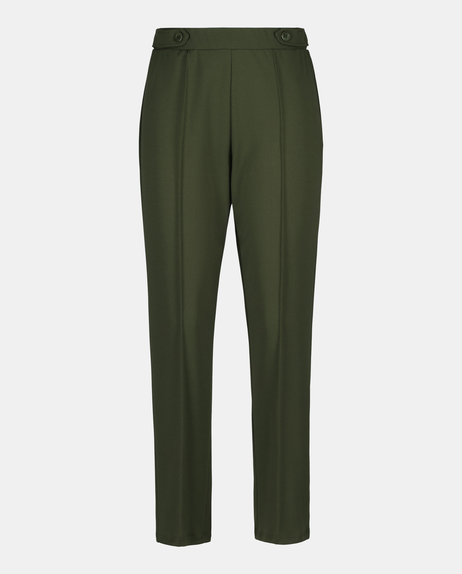 Calças lisas com elásticos Verde-4