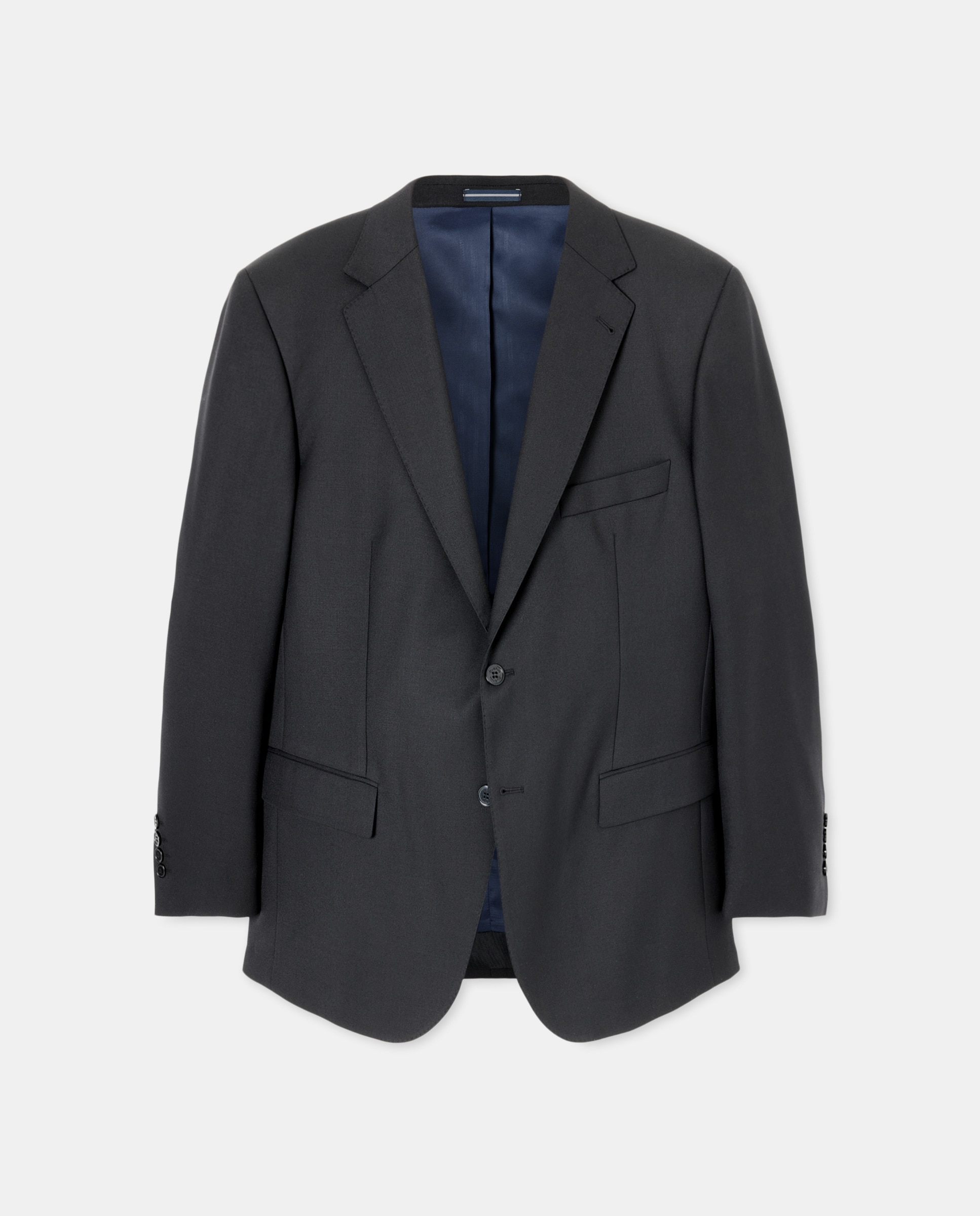 Casaco de Fato Separate Regular Tamanhos Grandes com Lavagem Preto-5