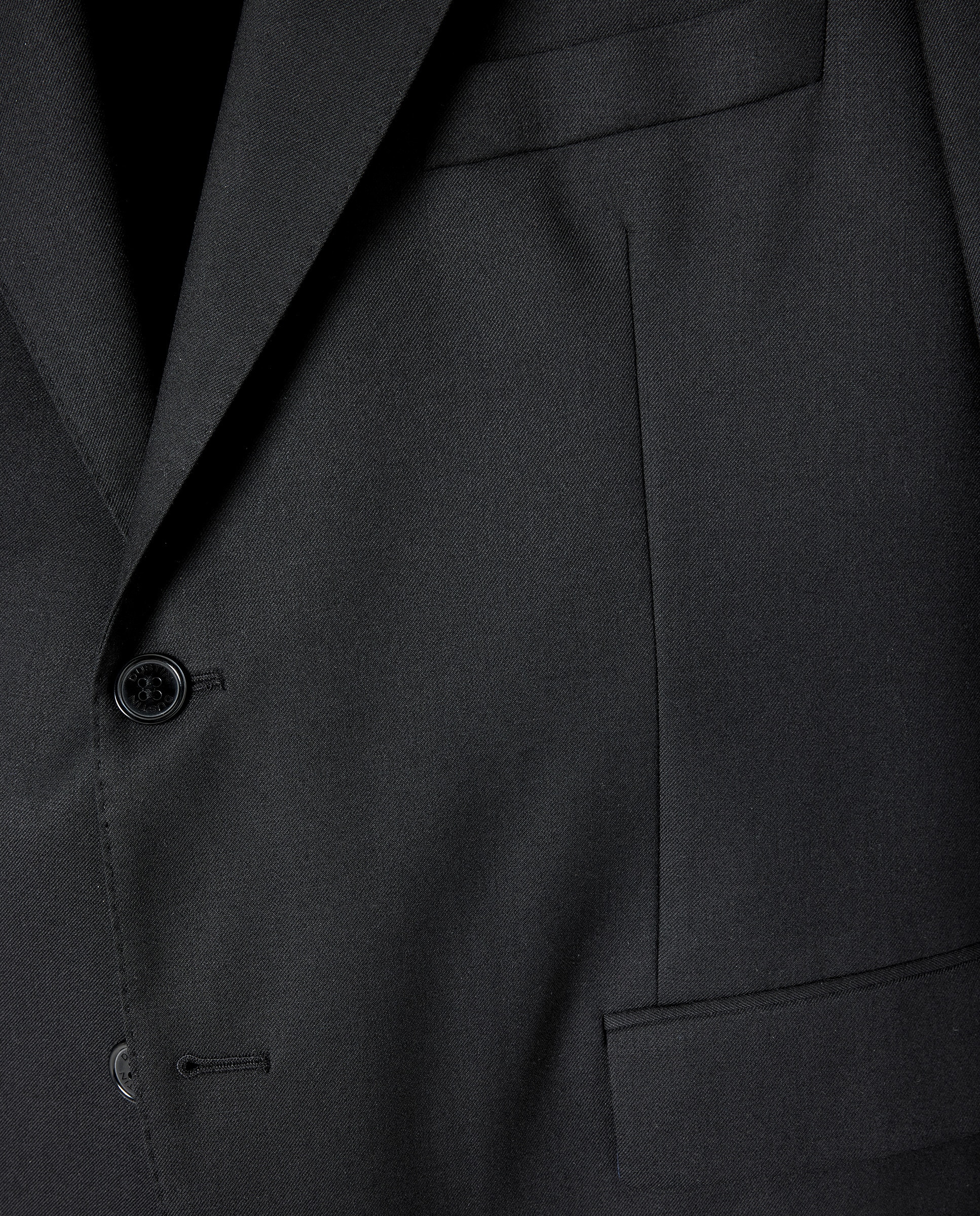 Casaco de Fato Separate Regular Tamanhos Grandes com Lavagem Preto-6
