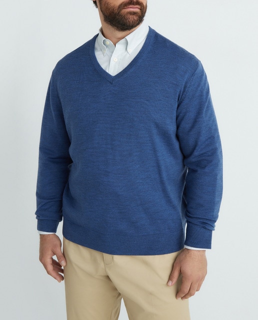 Imagen 0 de Sueter cuello pico de hombre, tallas grandes,