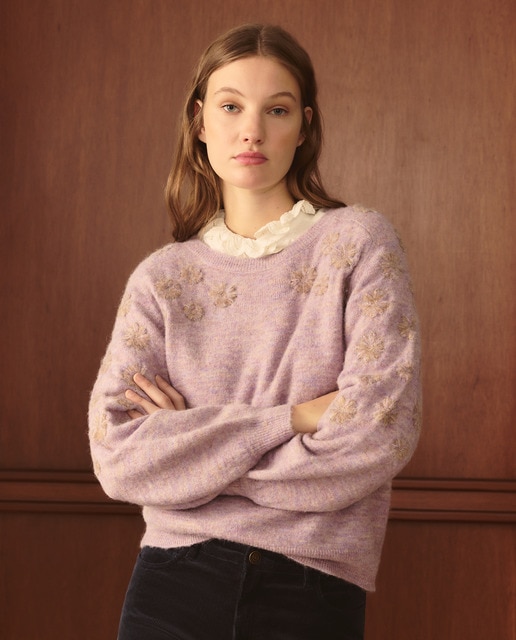 Imagen 0 de Jersey de manga larga estampado de mujer