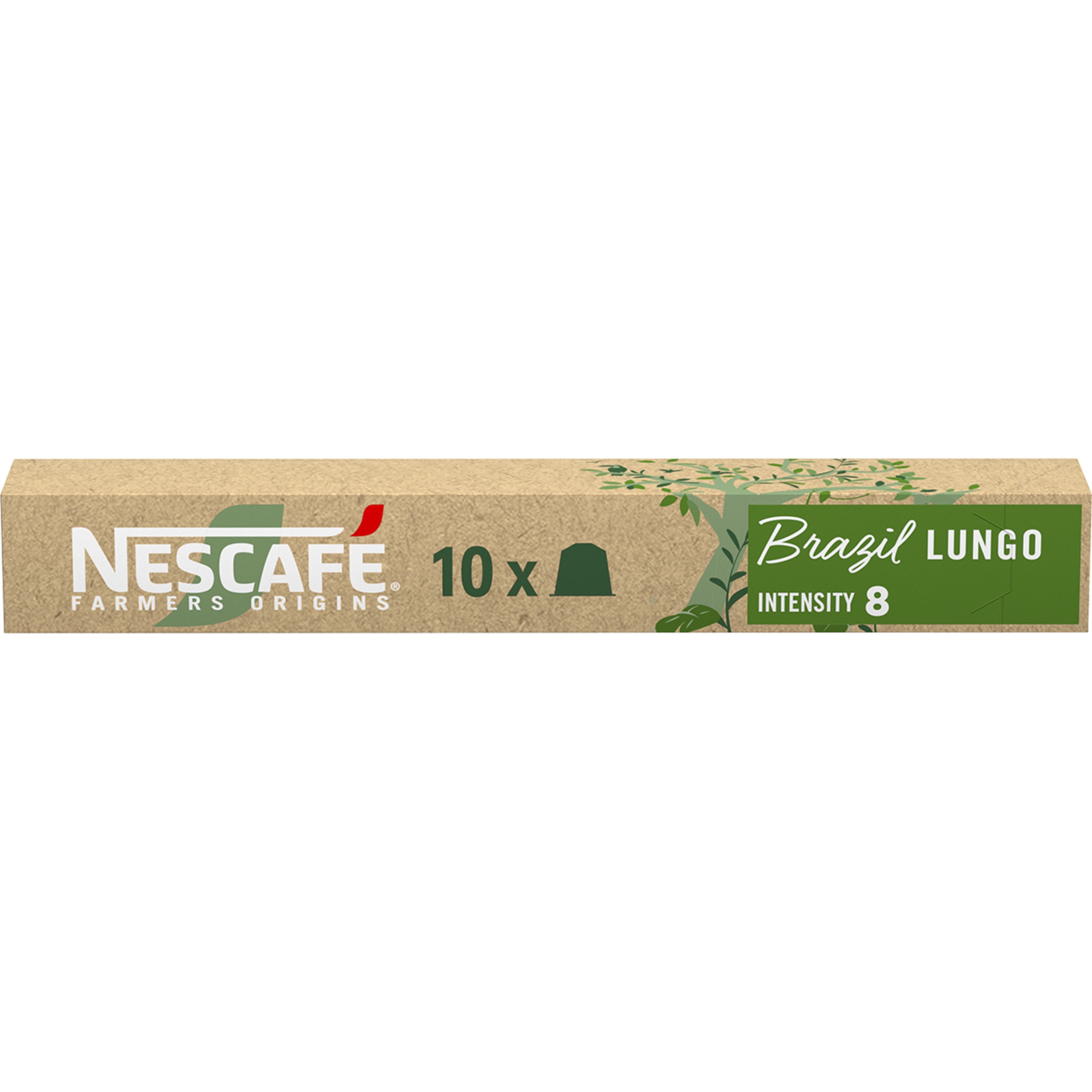 Brazil café lungo intensidad 8 estuche 10 capsulas compatibles con máquinas Nespresso
