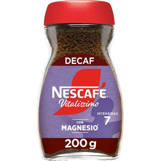 café soluble descafeinado con magnesio Vitalíssimo frasco 200 g - Nescafe Vitalissimo