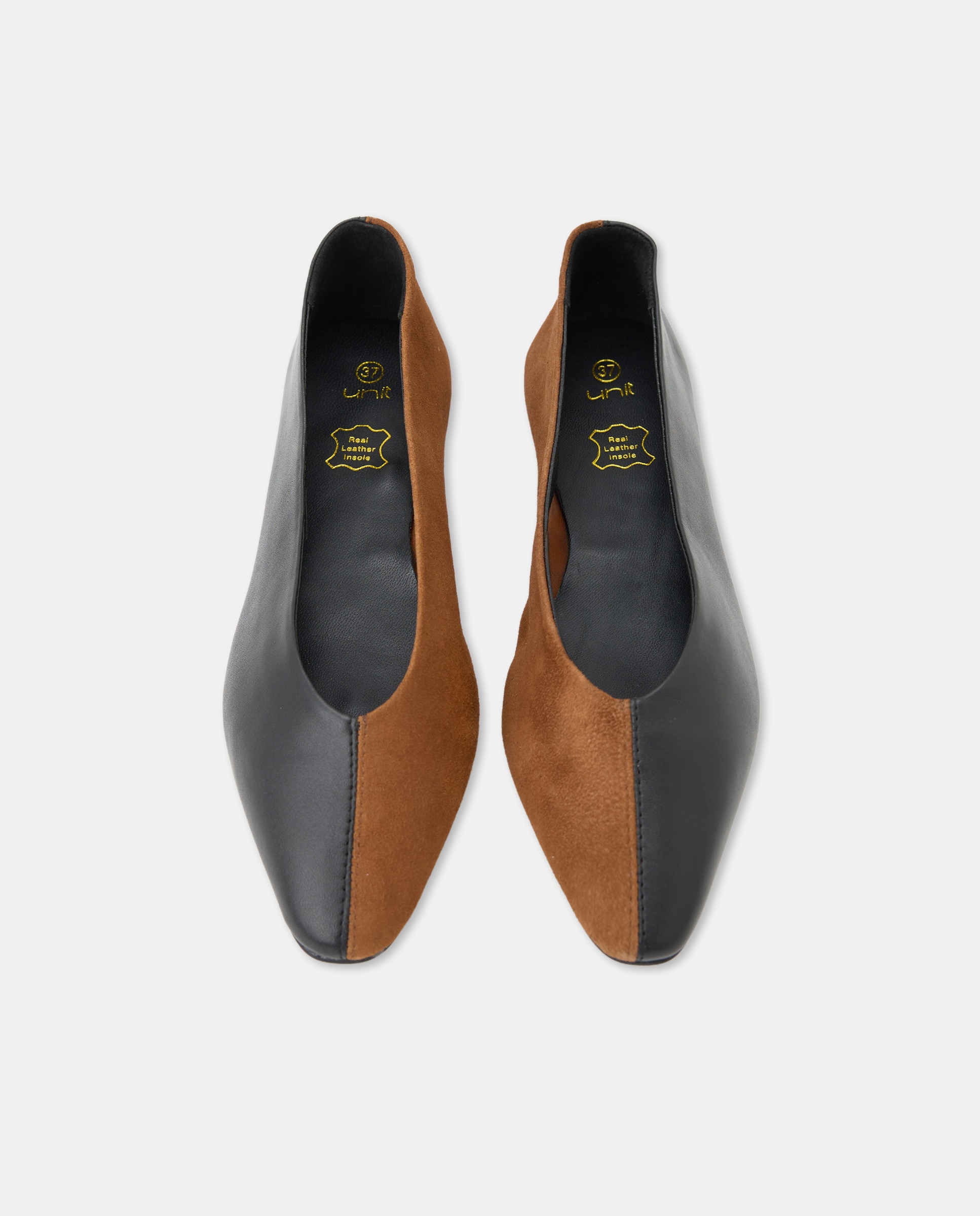 Bailarina de mujer de piel combinada Marrón-4