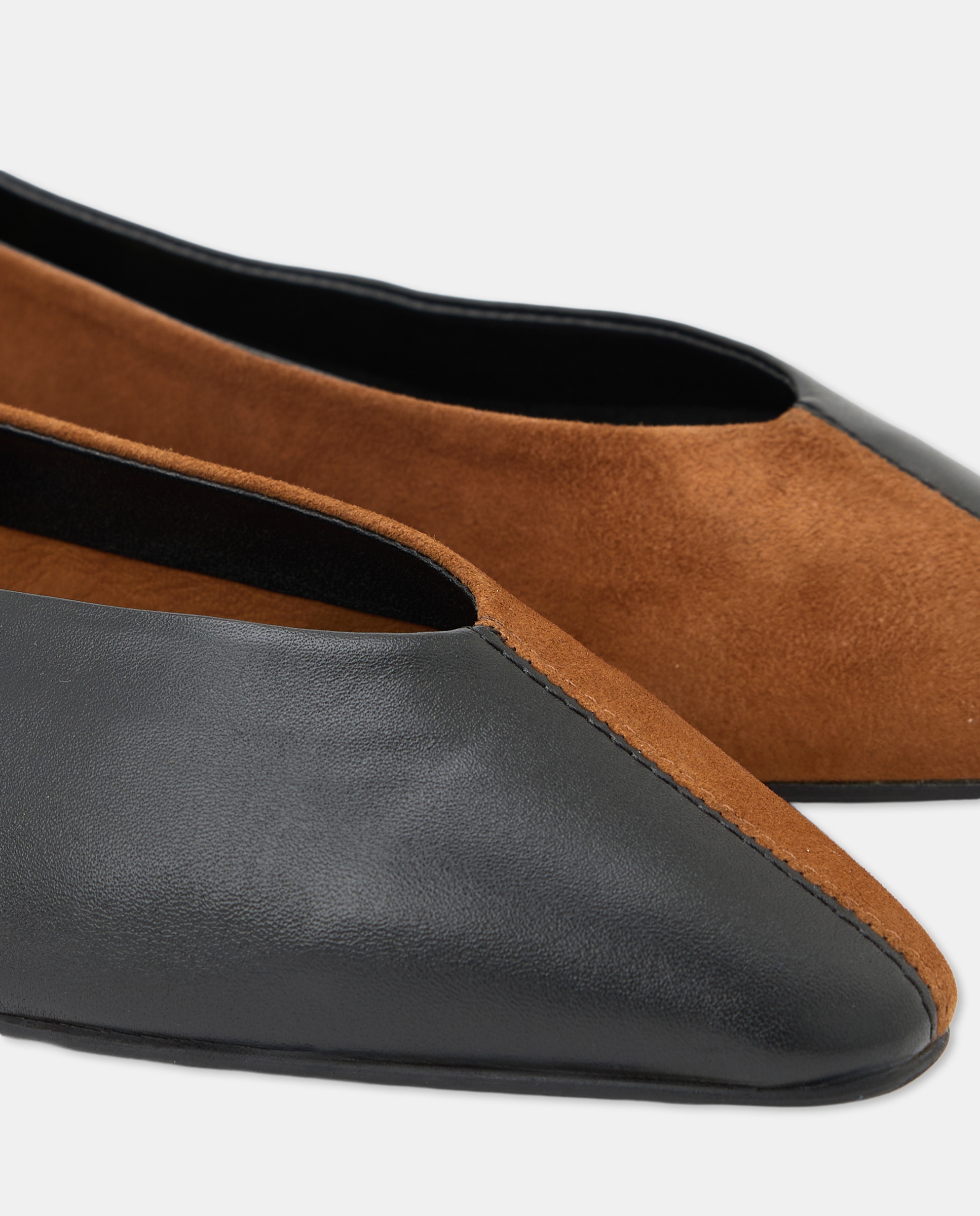 Bailarina de mujer de piel combinada Marrón-5