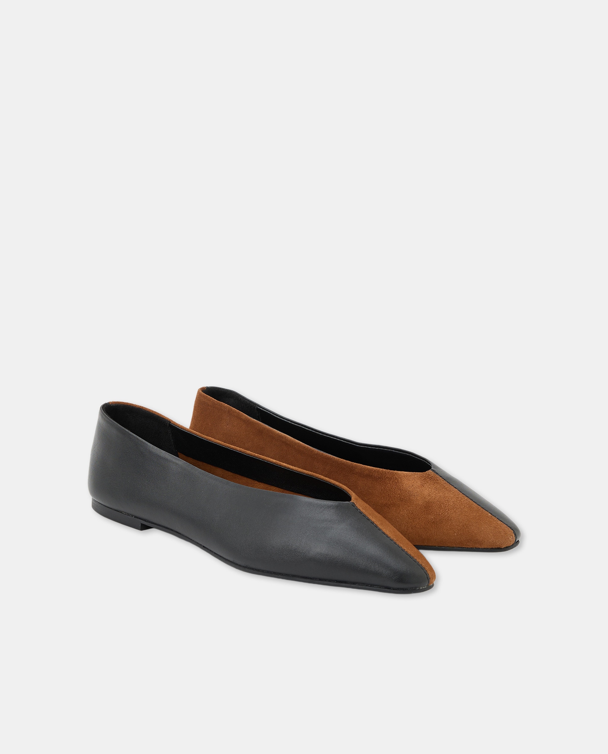 Bailarina de mujer de piel combinada Marrón-2