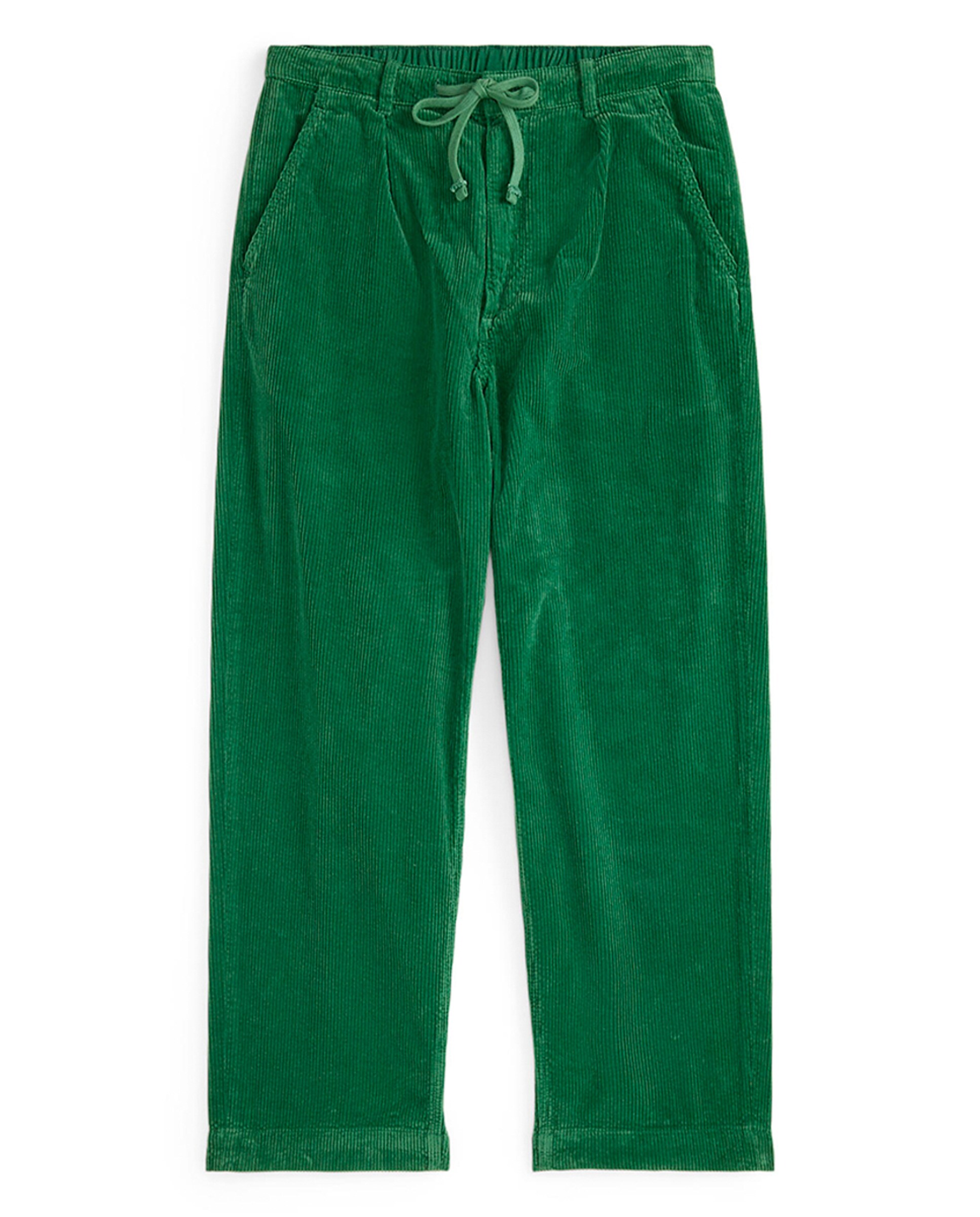 Calças de Sarja de Algodão Classic Fit Verde Amazonas-6