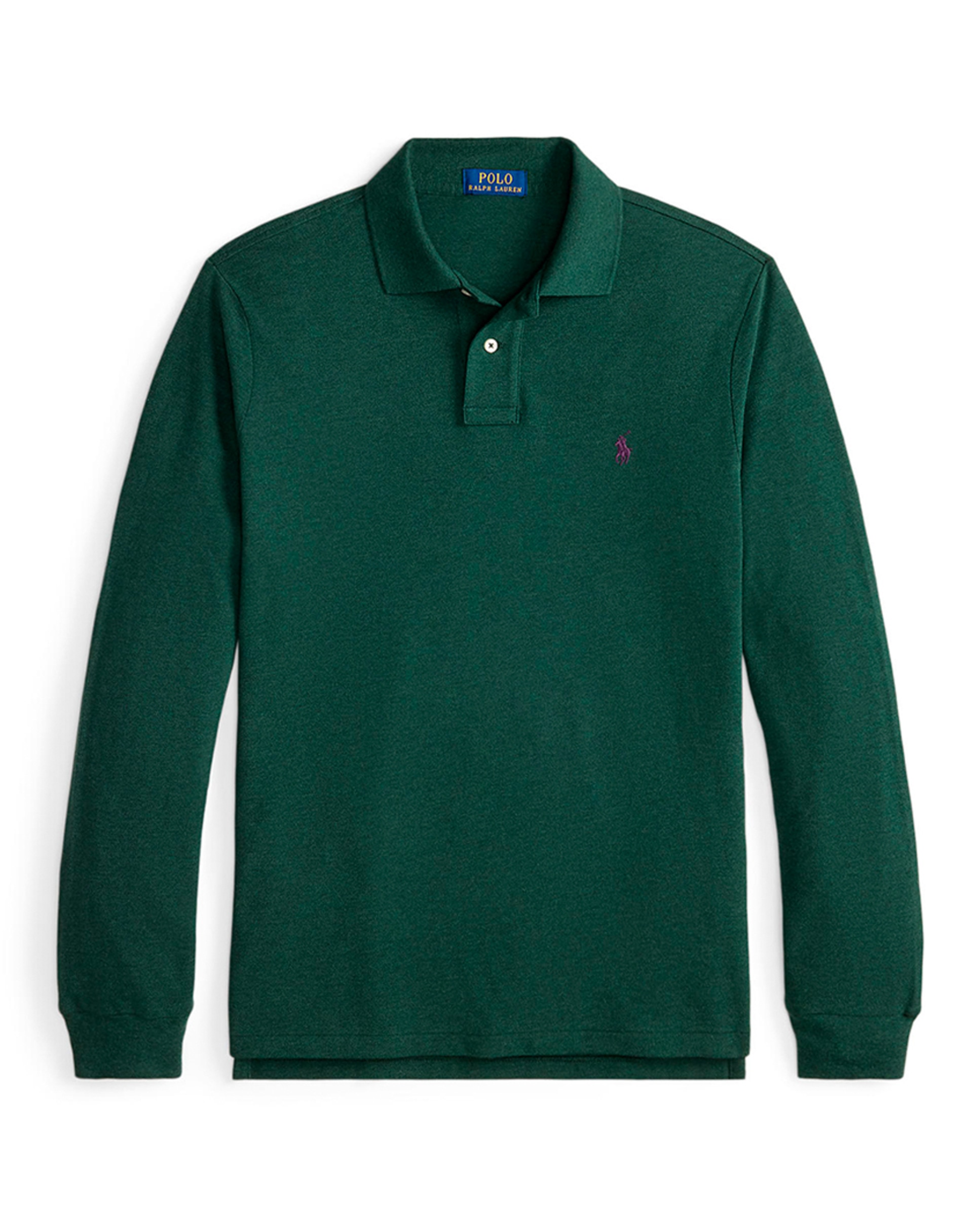 Polo Piqué Custom Slim Fit Verde Pinheiro-5