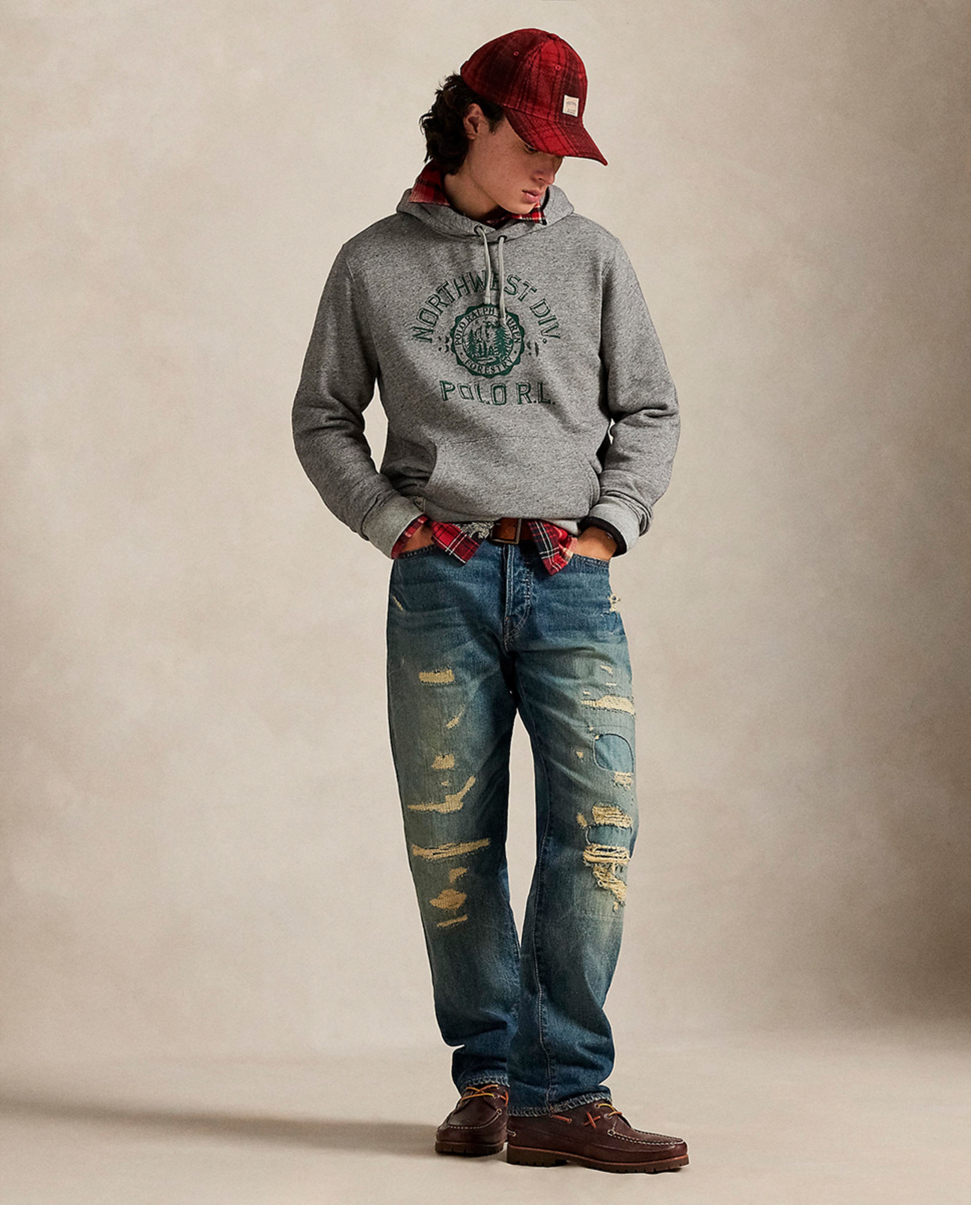 Sweatshirt de Felpa com Capuz e Logótipo Cinzento-5