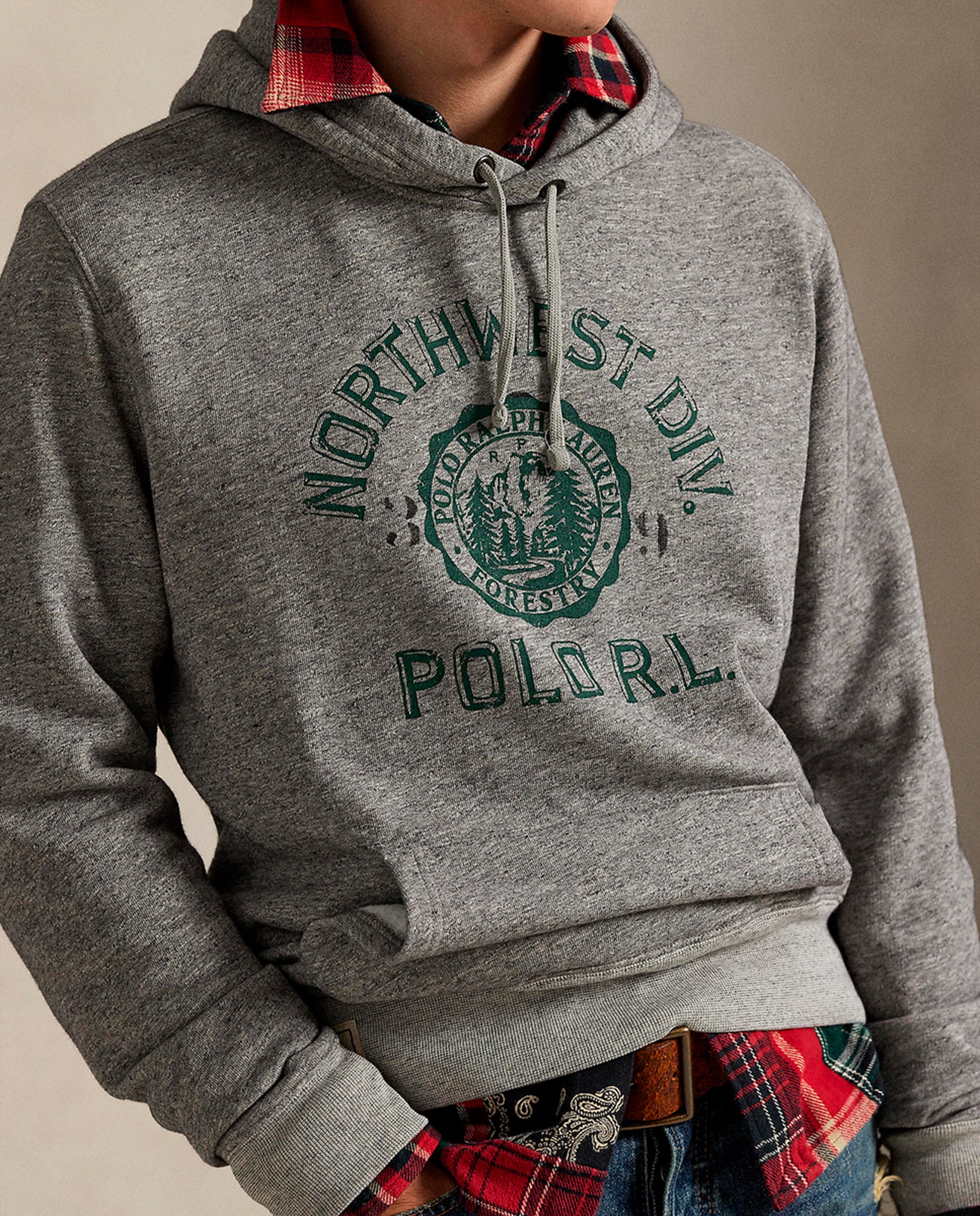 Sweatshirt de Felpa com Capuz e Logótipo Cinzento-3