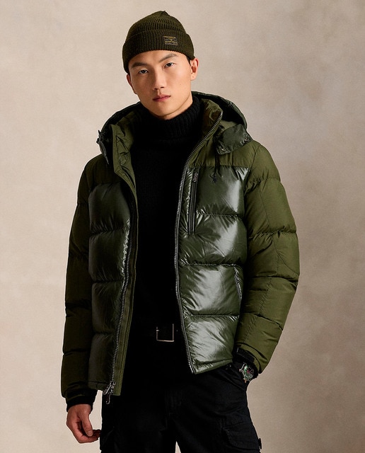 Imagen 0 de Plumífero de hombre brillante con capucha