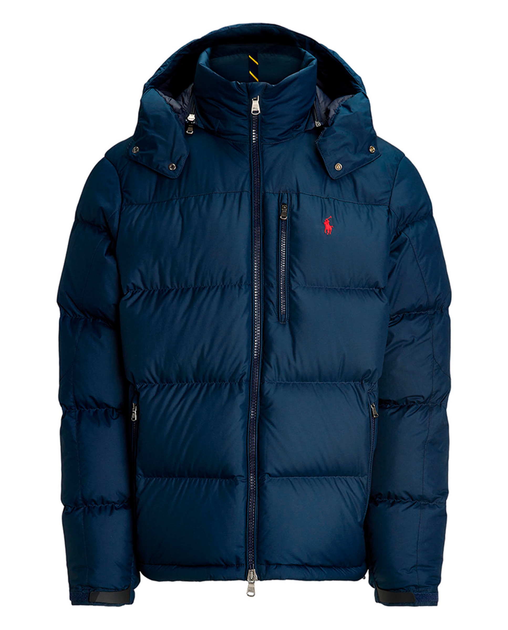 Blusão Acolchoado Gorham de Penugem com Capuz Amovível Azul-marinho-5