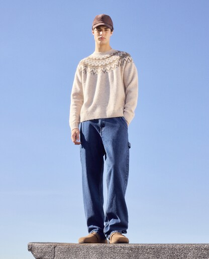 Imagen 0 de Jersey de hombre cuello caja jacquard greca