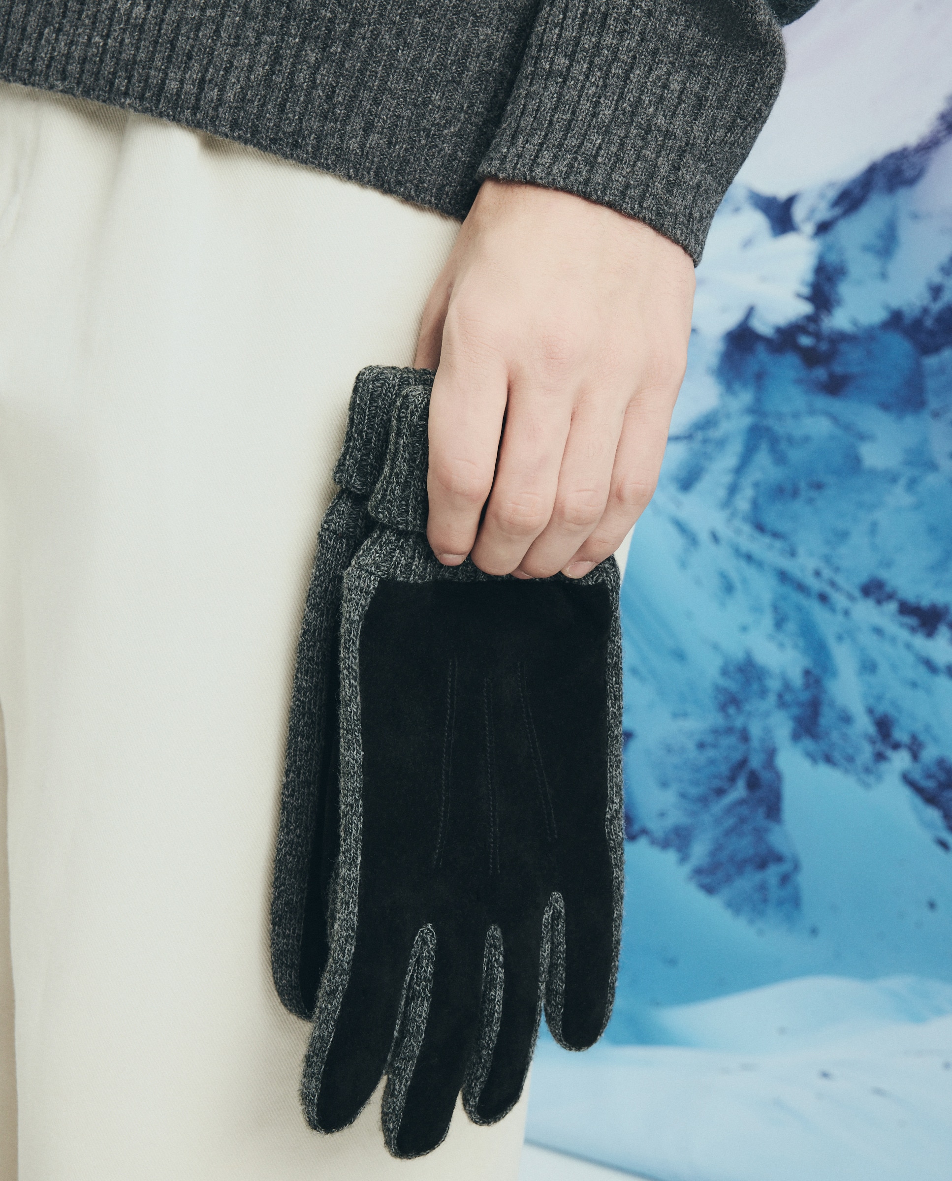 Pack de Luvas de Camurça e Malha X-MAS 830 Antracite-4