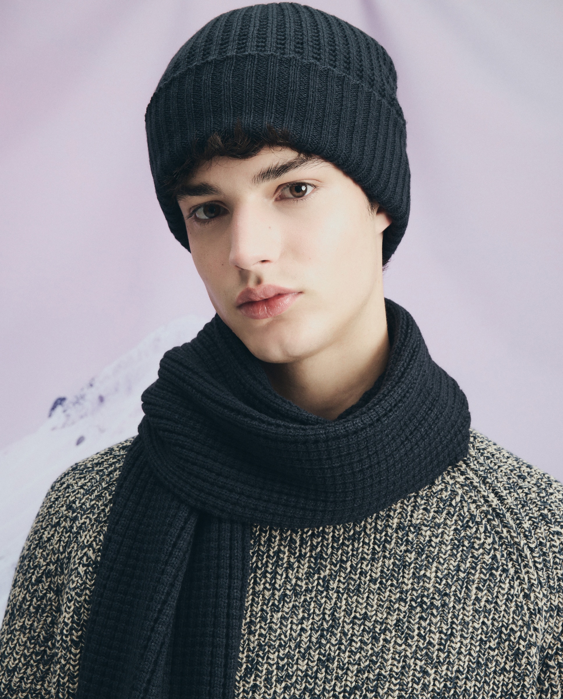 Pack de Oferta de Gorro e Cachecol Azul-marinho-6