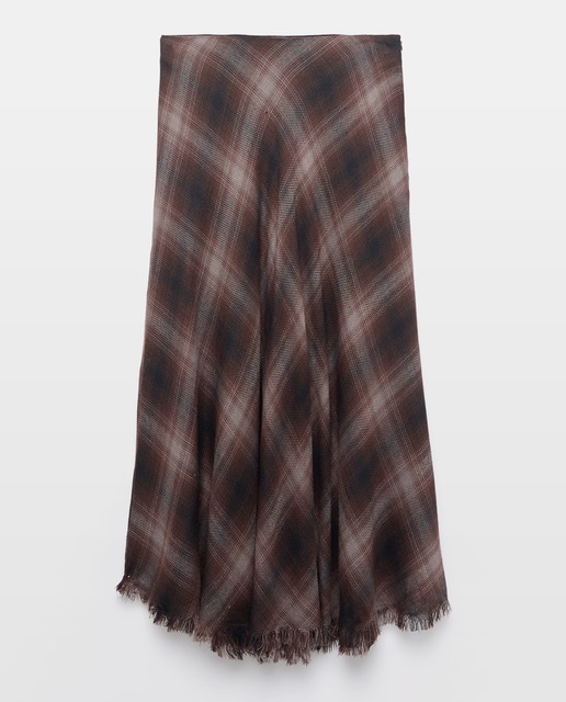 Imagen 0 de Falda midi de cuadros