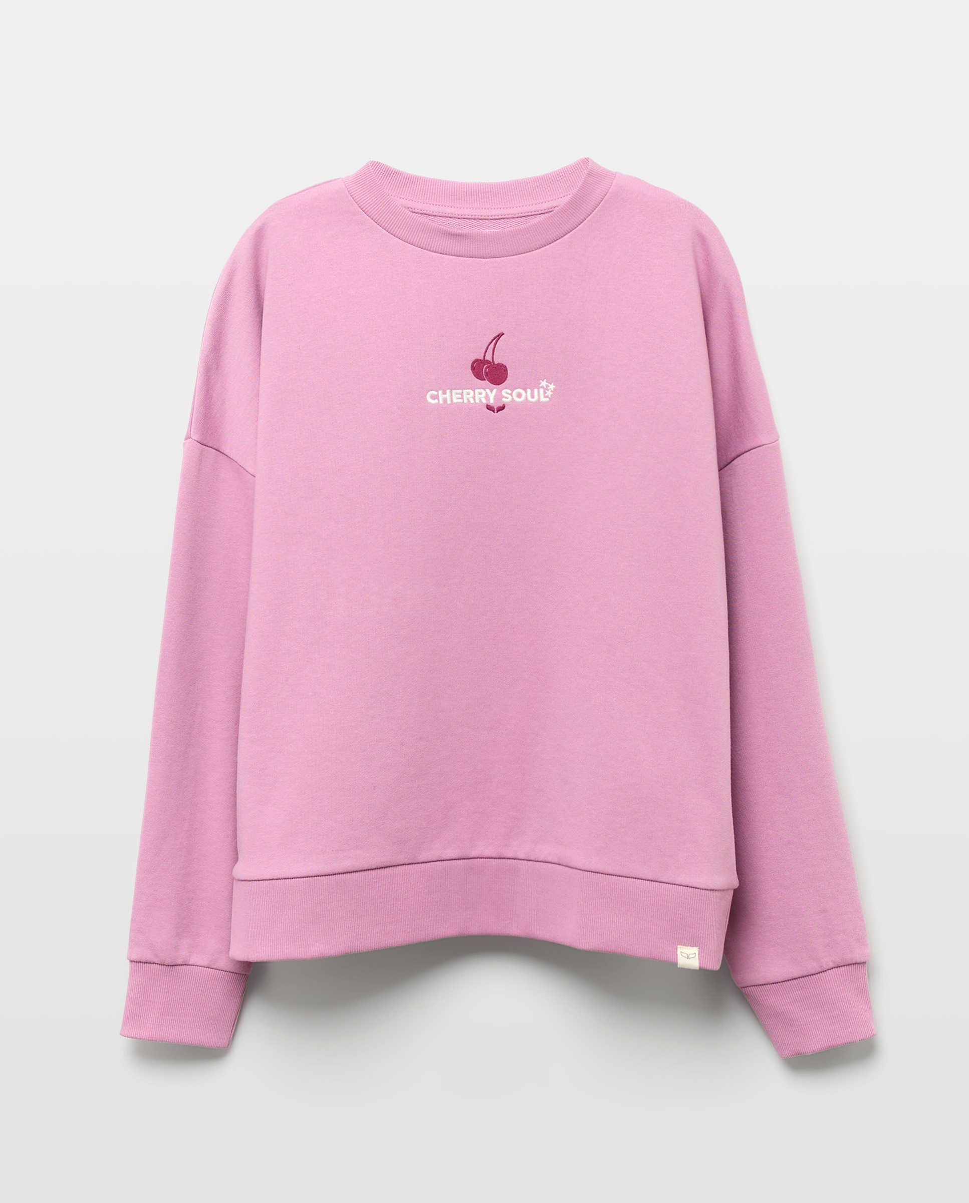 Sweatshirt com Bordado 282 Malva-1