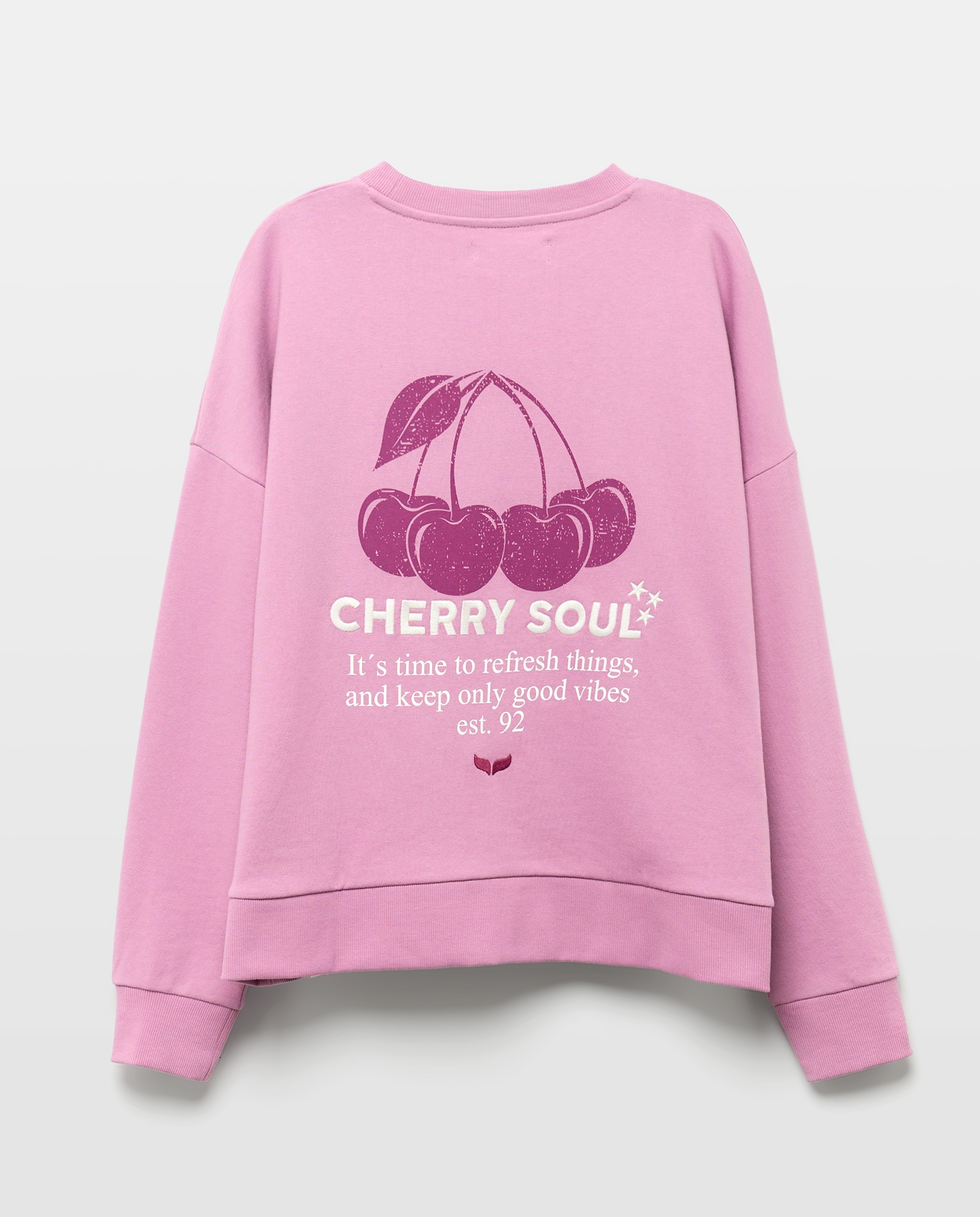 Sweatshirt com Bordado 282 Malva-2