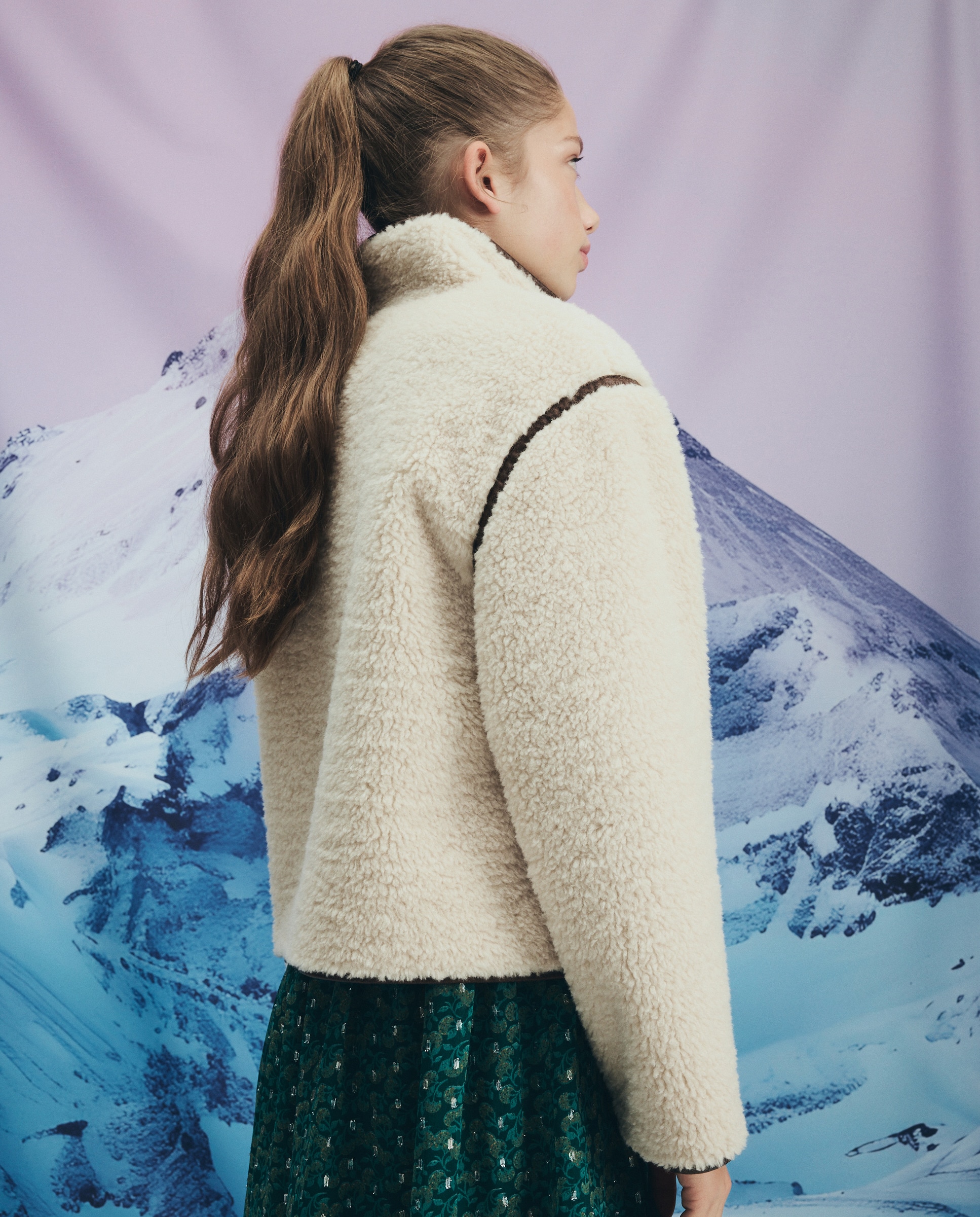 Blusão de Pelo de Borrego Liso 120 Cru-2