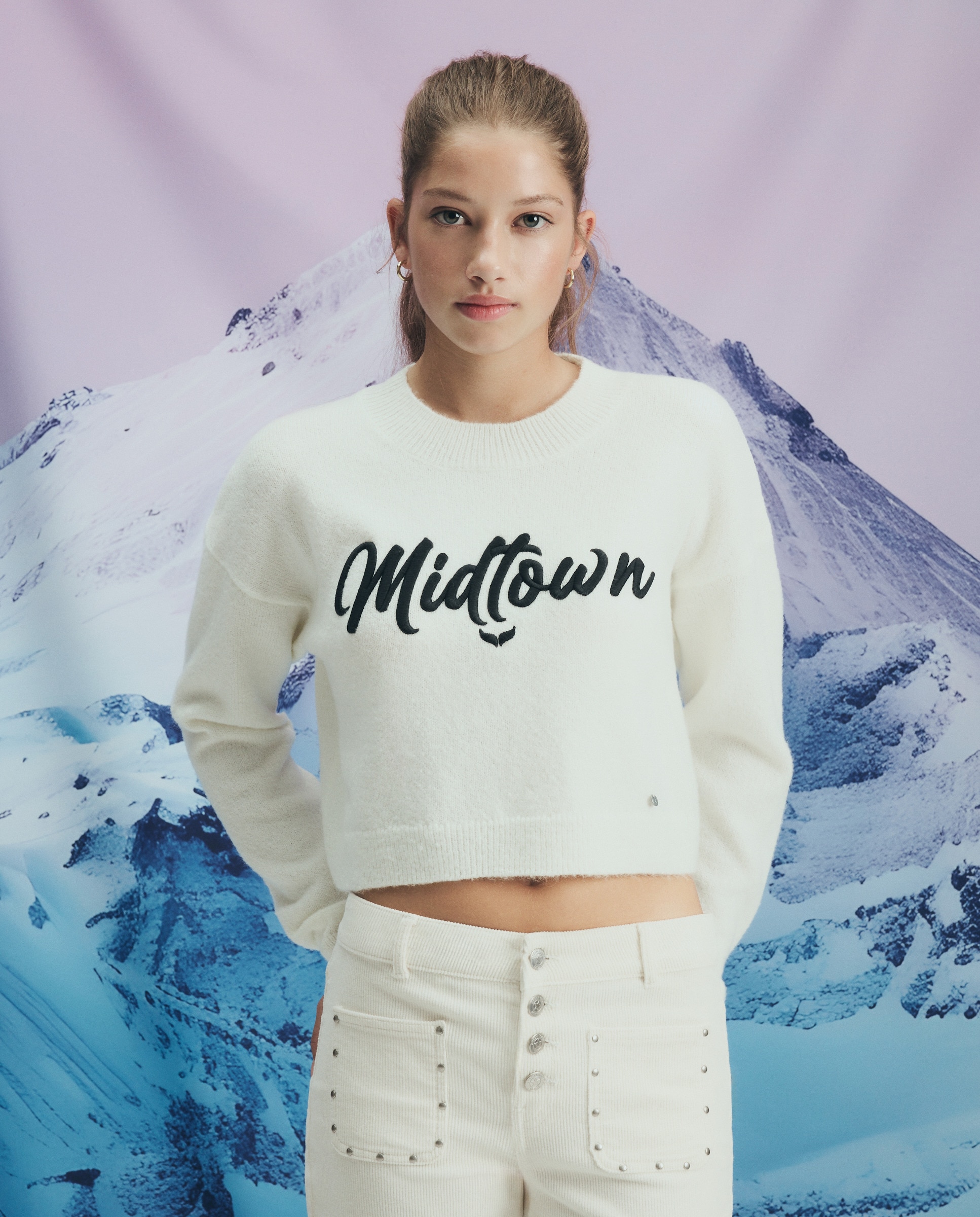 Camisola de Malha Acrílica Lisa 120 Cru-1